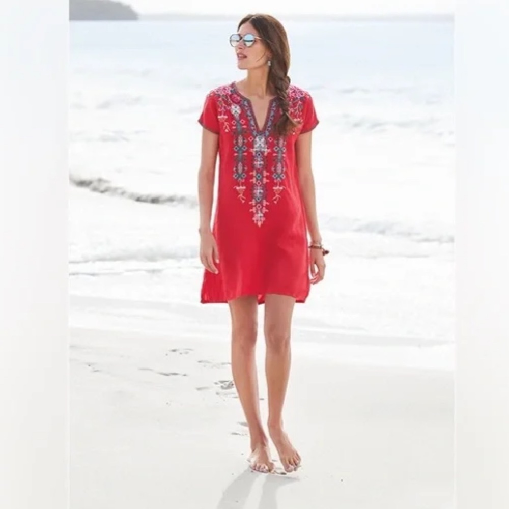 Johnny Was Pera Easy Tunic Dress 100% linen NWT